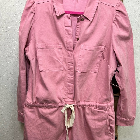 1. State Blush Pink Button-Up Romper - Picture 6 of 7